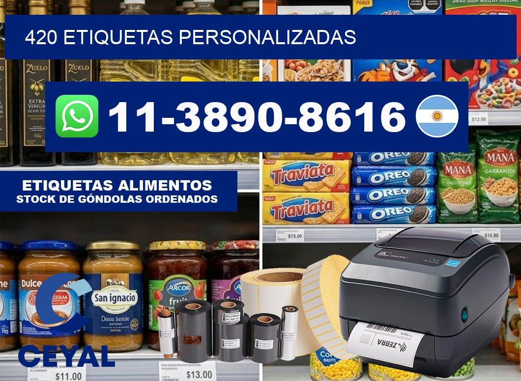 420 ETIQUETAS PERSONALIZADAS