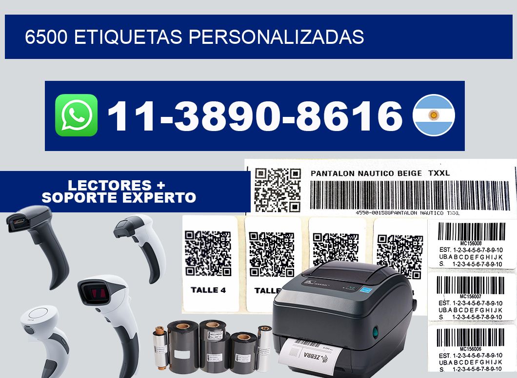6500 ETIQUETAS PERSONALIZADAS