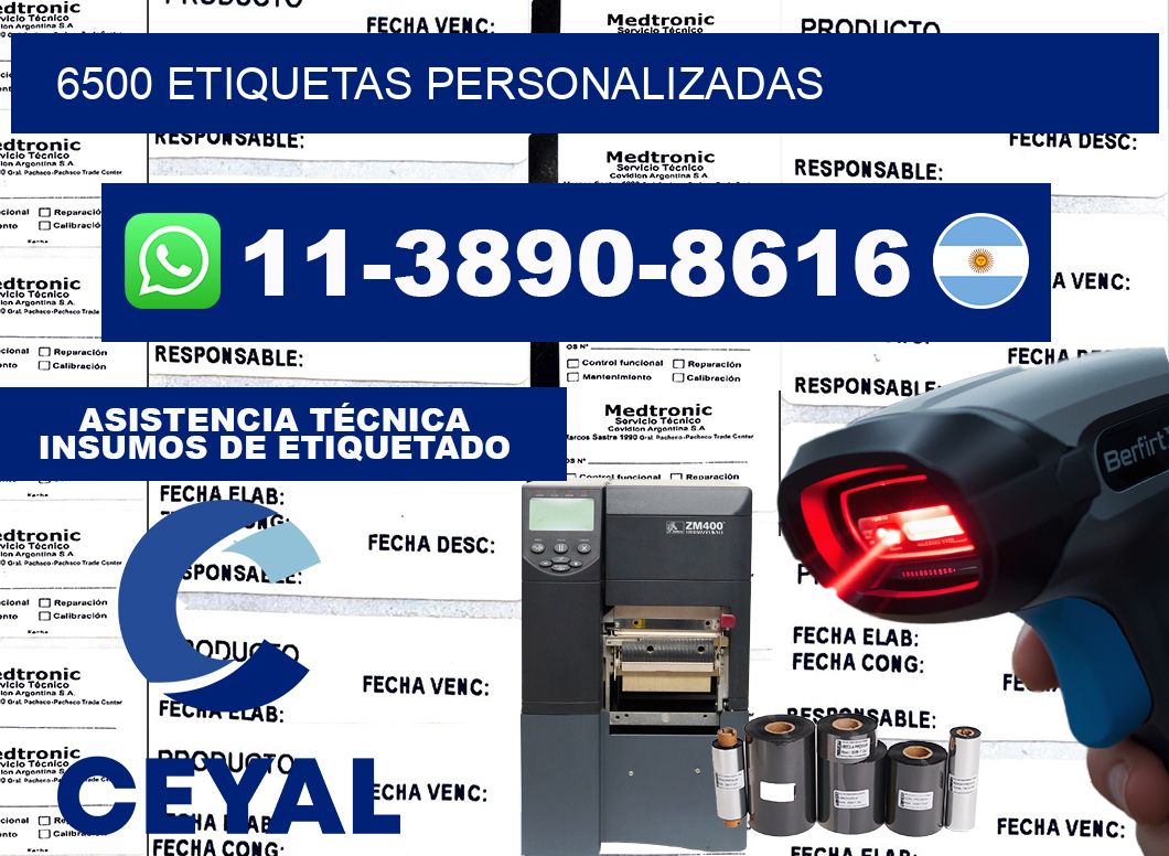 6500 ETIQUETAS PERSONALIZADAS