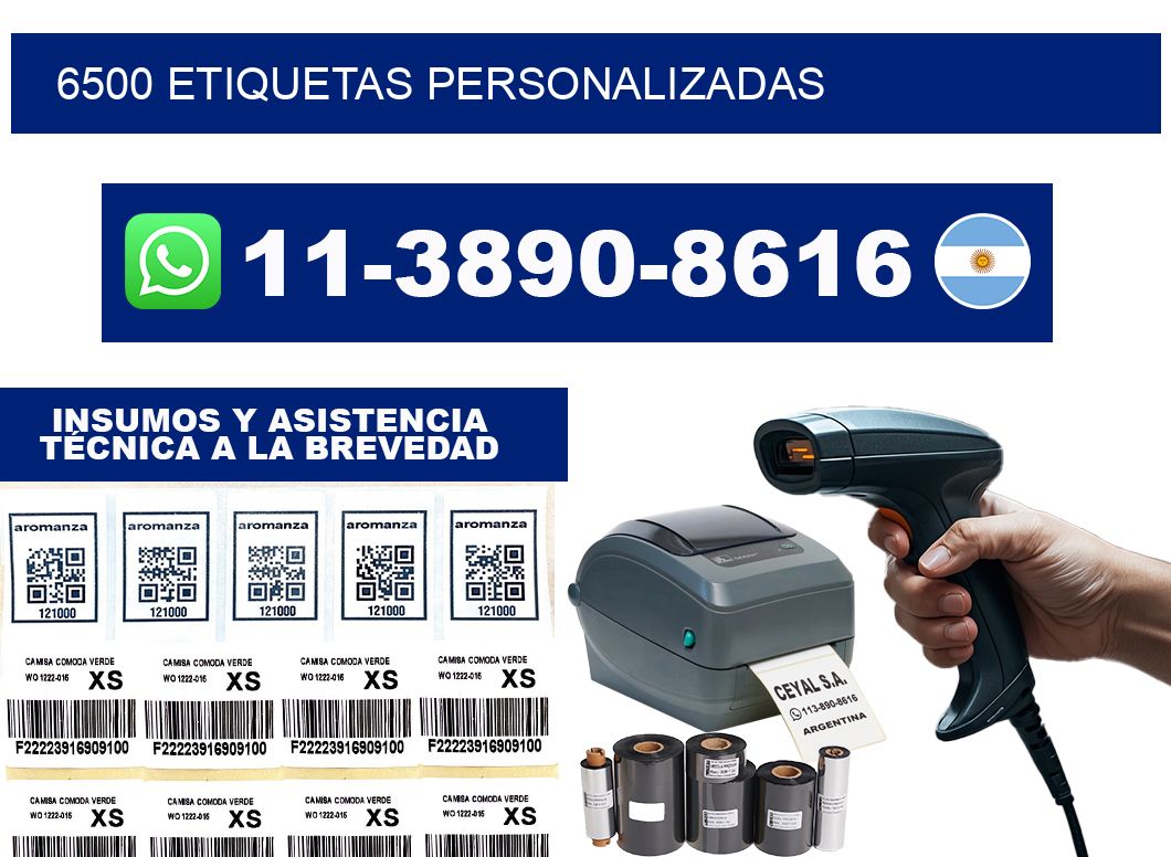 6500 ETIQUETAS PERSONALIZADAS