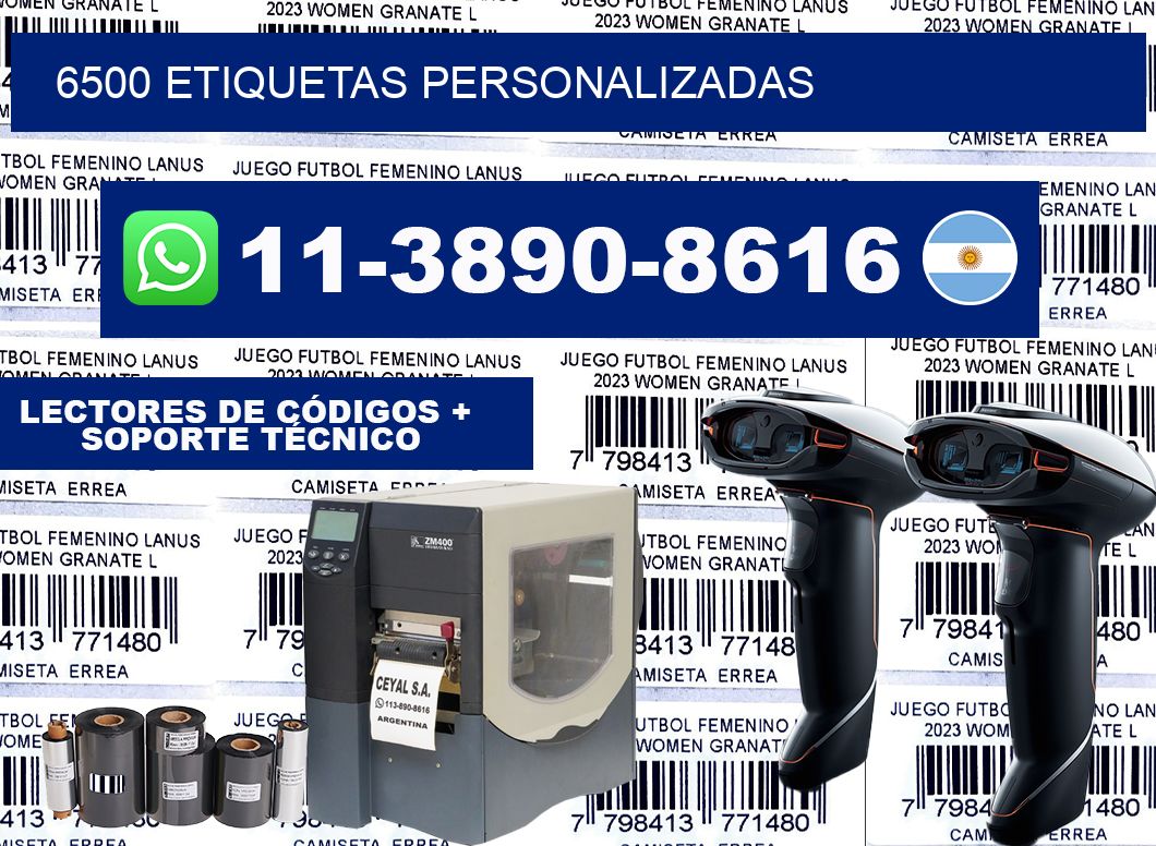 6500 ETIQUETAS PERSONALIZADAS