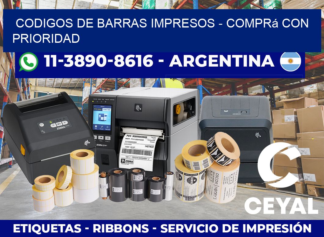 CODIGOS DE BARRAS IMPRESOS – Comprá con prioridad