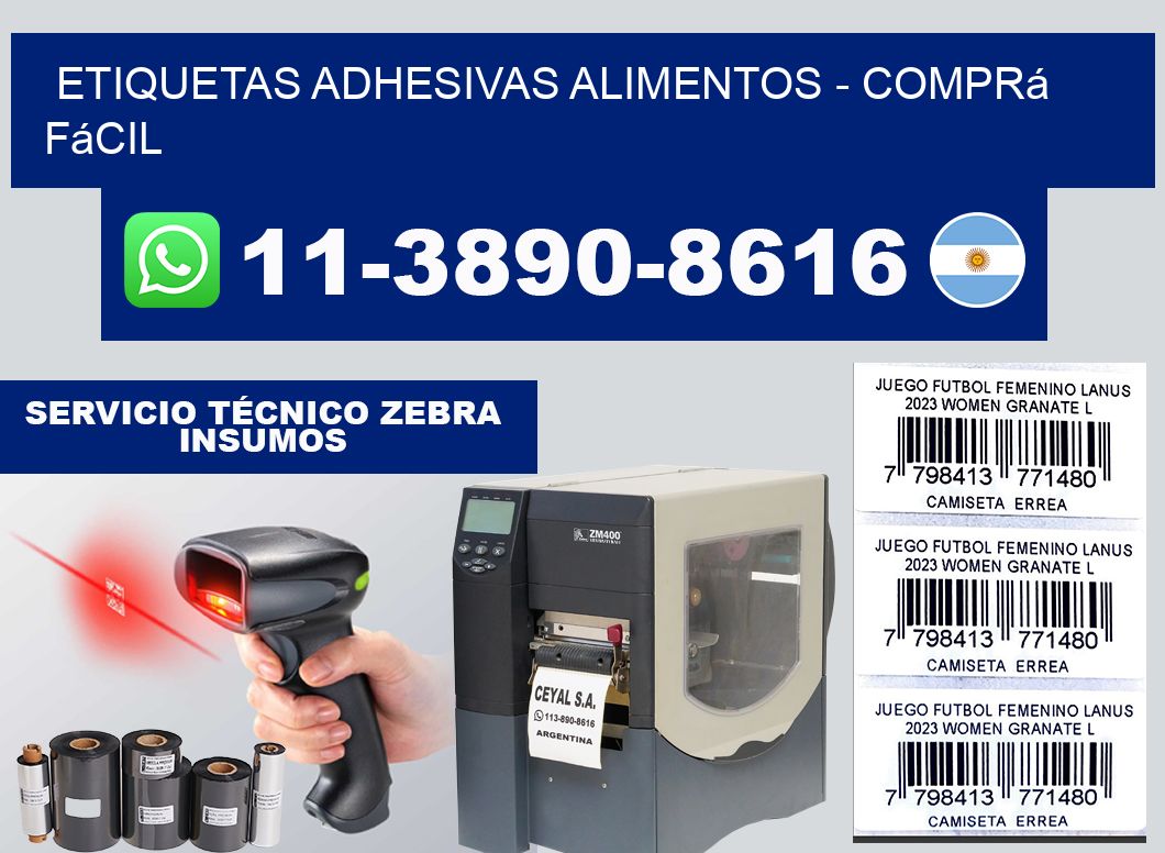 ETIQUETAS ADHESIVAS ALIMENTOS - Comprá fácil