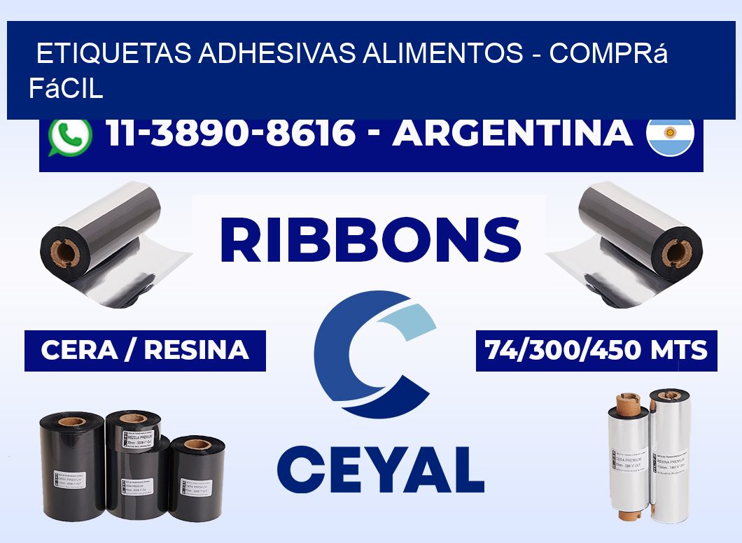 ETIQUETAS ADHESIVAS ALIMENTOS - Comprá fácil