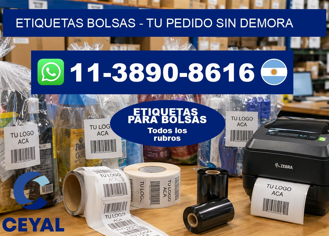 ETIQUETAS BOLSAS – Tu pedido sin demora