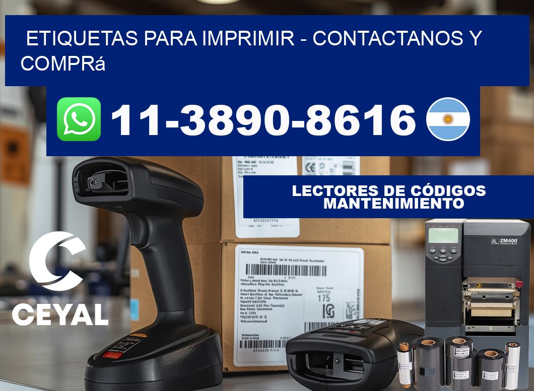 ETIQUETAS PARA IMPRIMIR - Contactanos y comprá