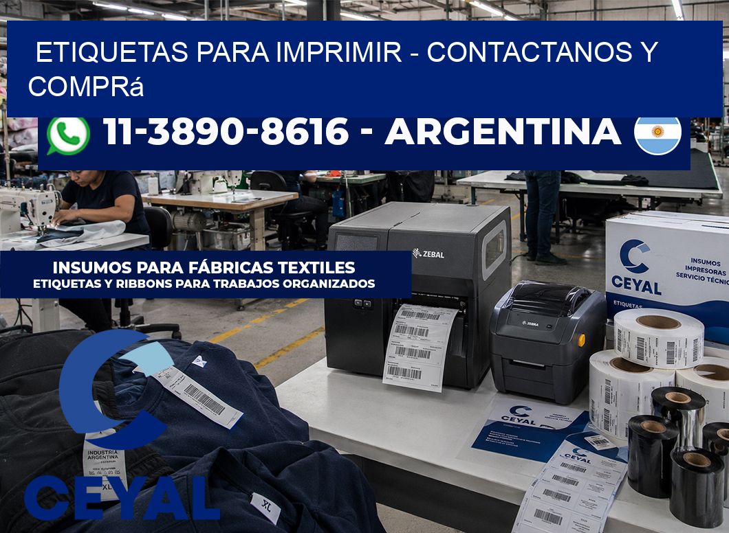 ETIQUETAS PARA IMPRIMIR – Contactanos y comprá