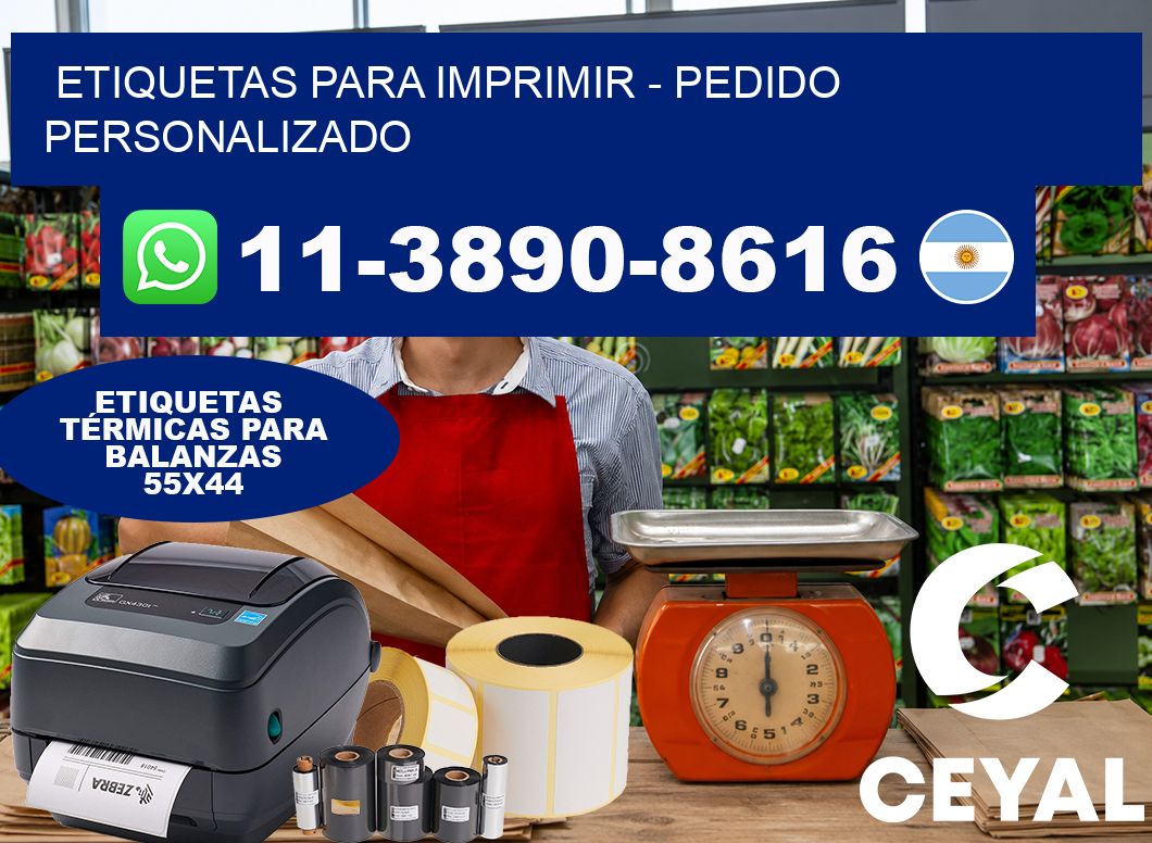 ETIQUETAS PARA IMPRIMIR - Pedido personalizado