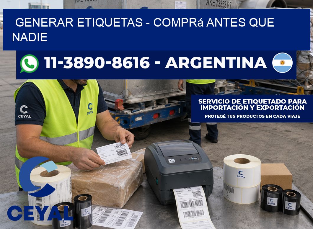 GENERAR ETIQUETAS - Comprá antes que nadie