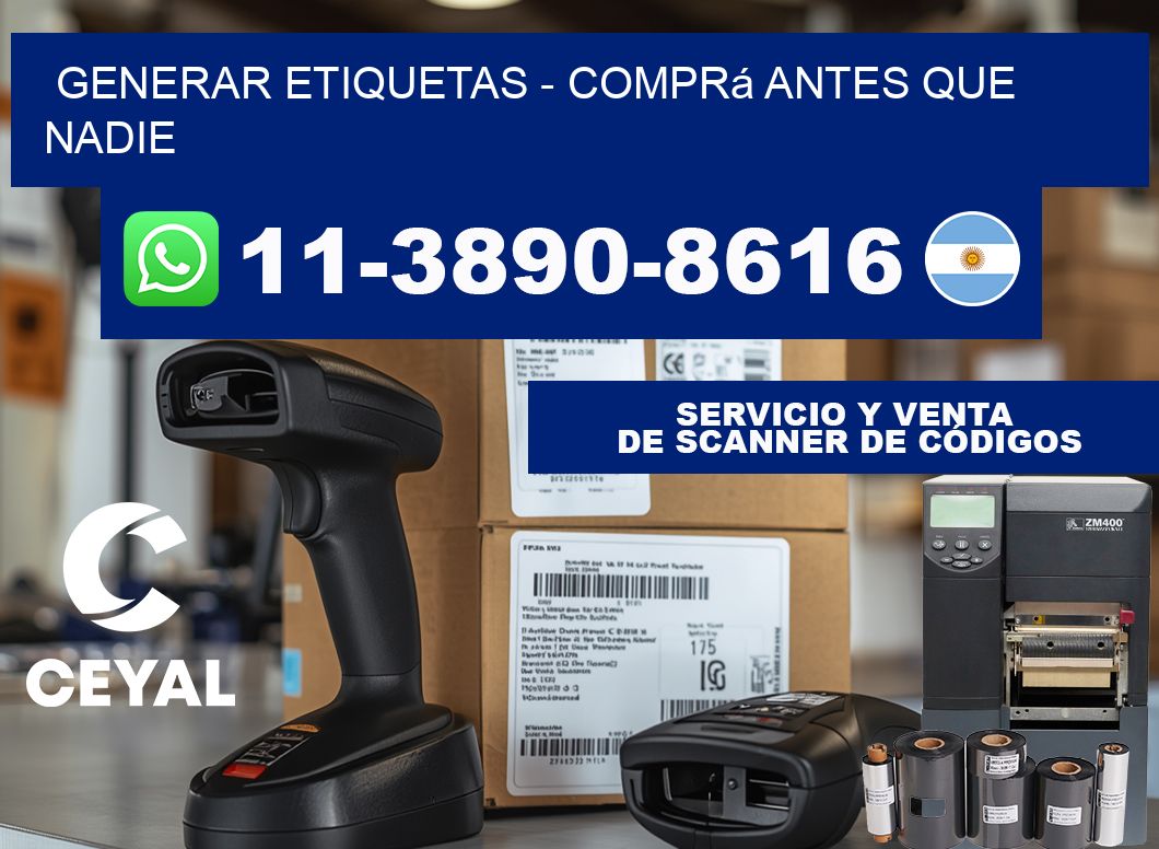 GENERAR ETIQUETAS - Comprá antes que nadie
