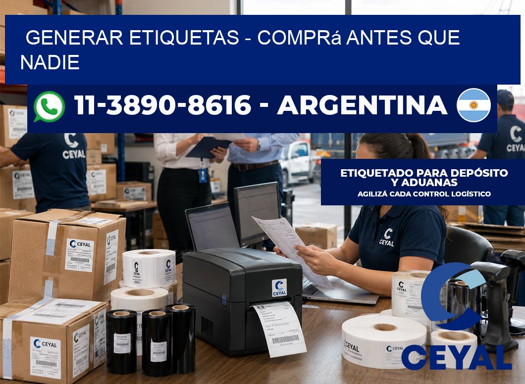 GENERAR ETIQUETAS – Comprá antes que nadie