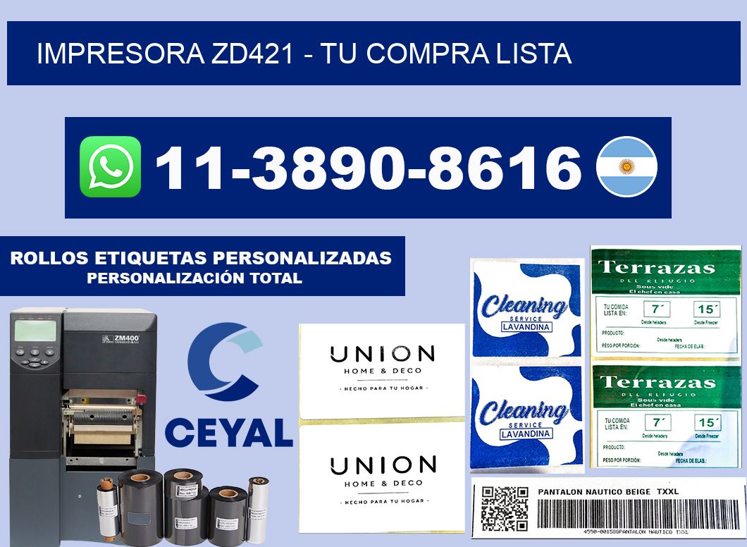 IMPRESORA ZD421 - Tu compra lista