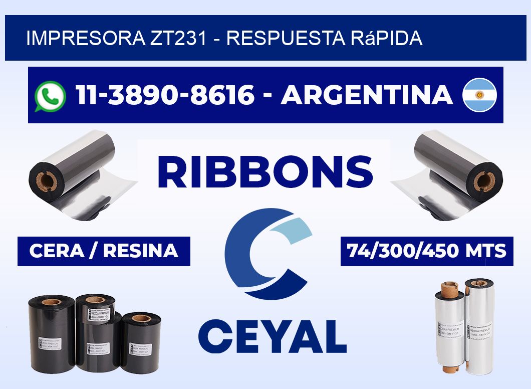 IMPRESORA ZT231 - Respuesta rápida