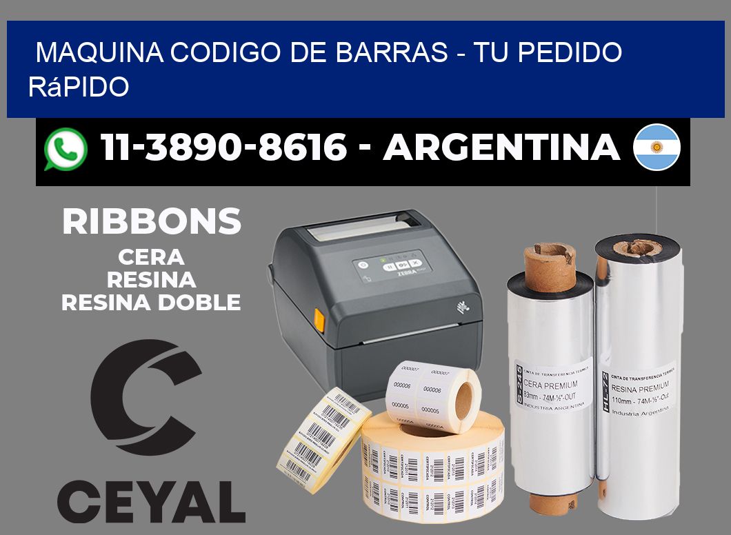 MAQUINA CODIGO DE BARRAS - Tu pedido rápido