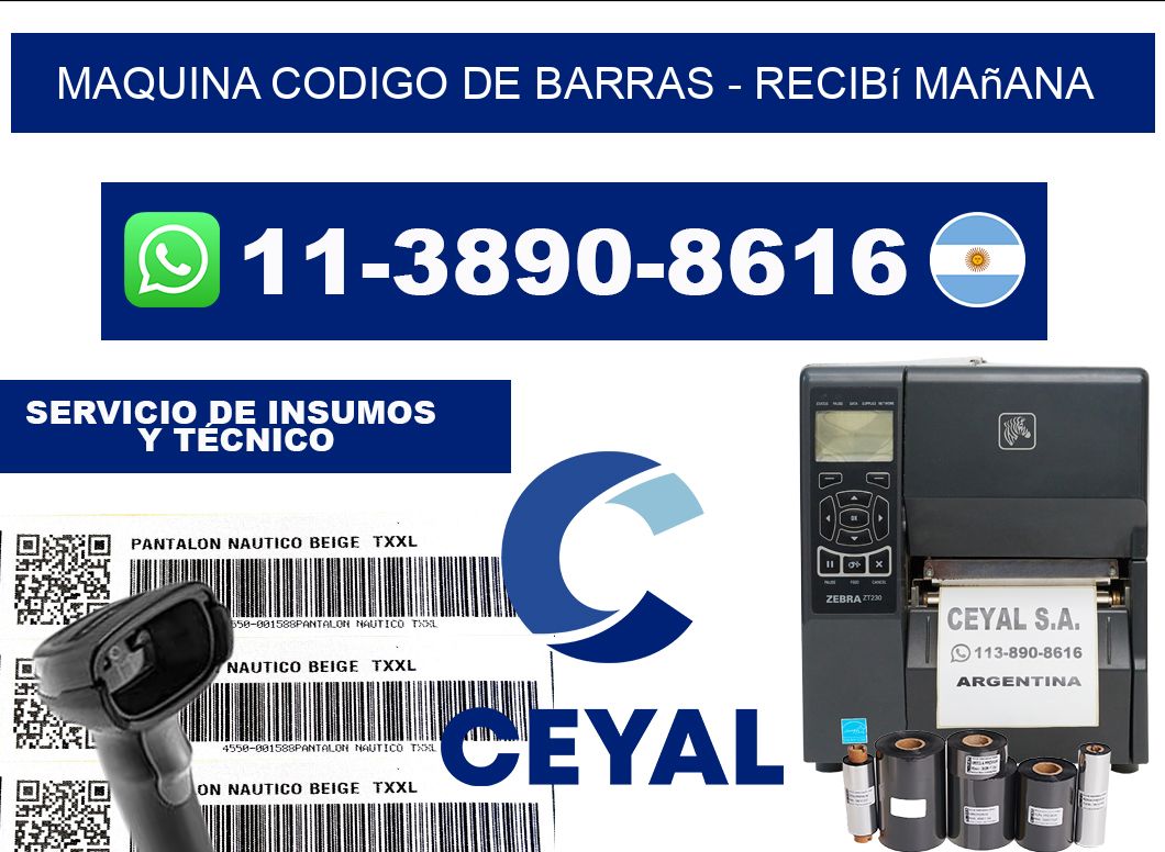 MAQUINA CODIGO DE BARRAS - recibí mañana