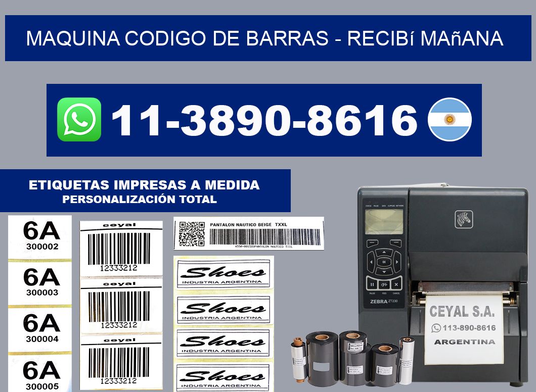 MAQUINA CODIGO DE BARRAS - recibí mañana