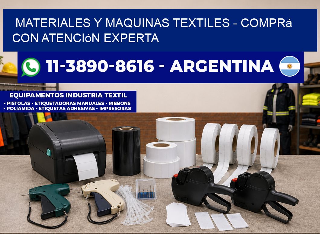 MATERIALES Y MAQUINAS TEXTILES – Comprá con atención experta