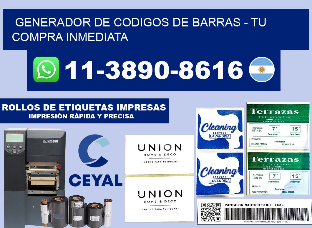 generador de codigos de barras - Tu compra inmediata