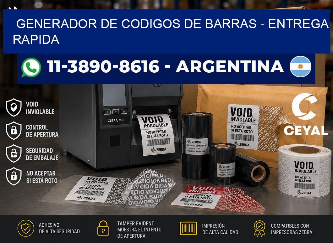 generador de codigos de barras - entrega rapida