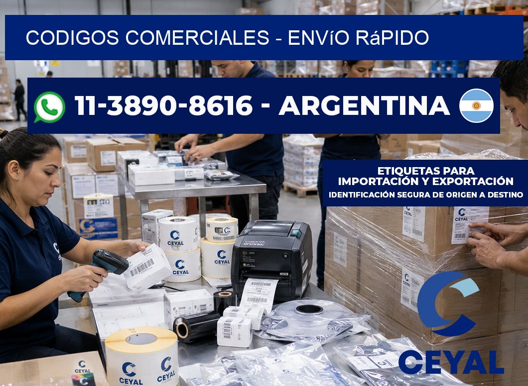 Codigos comerciales - Envío rápido