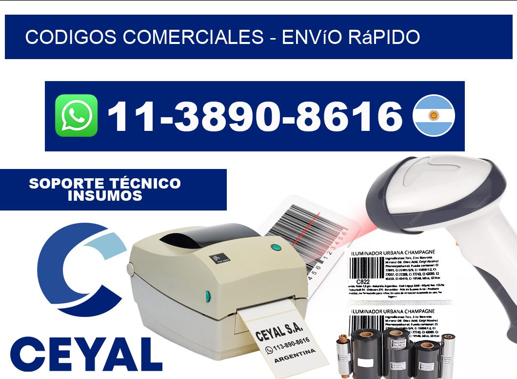 Codigos comerciales - Envío rápido