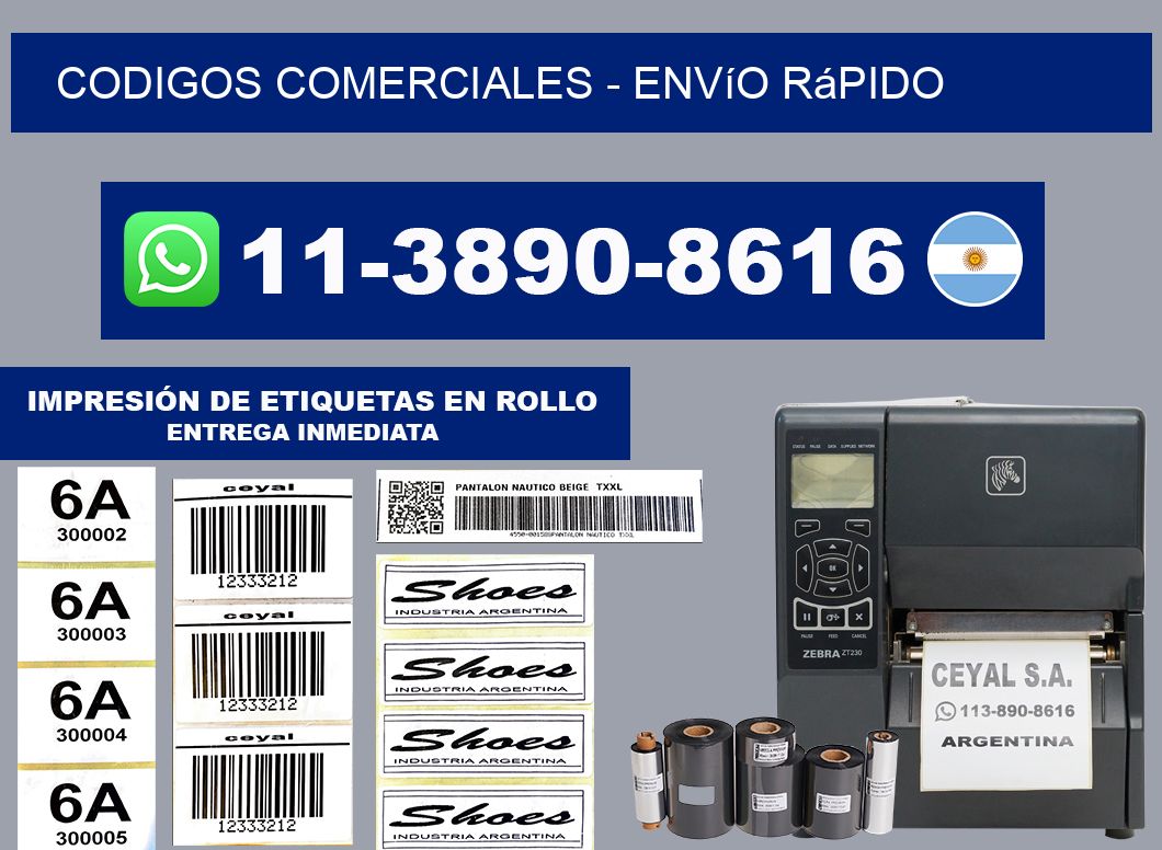 Codigos comerciales - Envío rápido