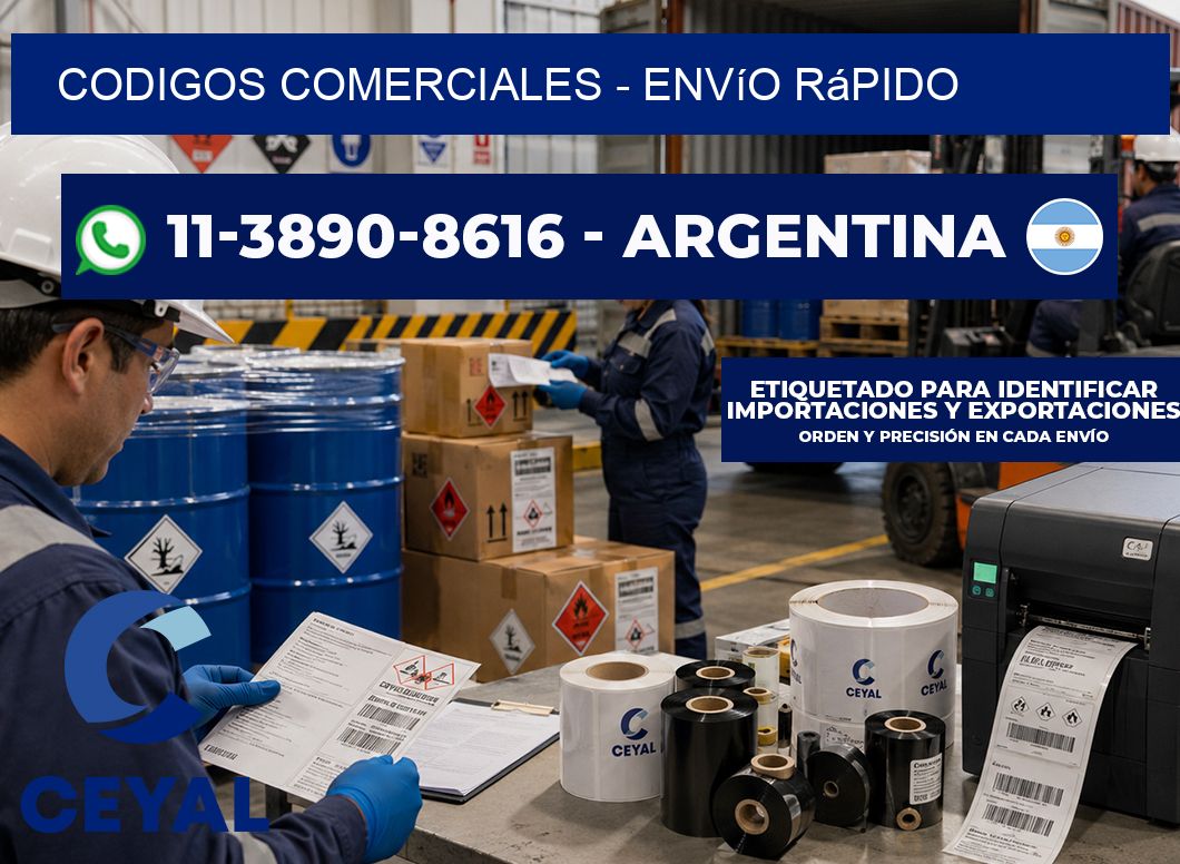 Codigos comerciales – Envío rápido