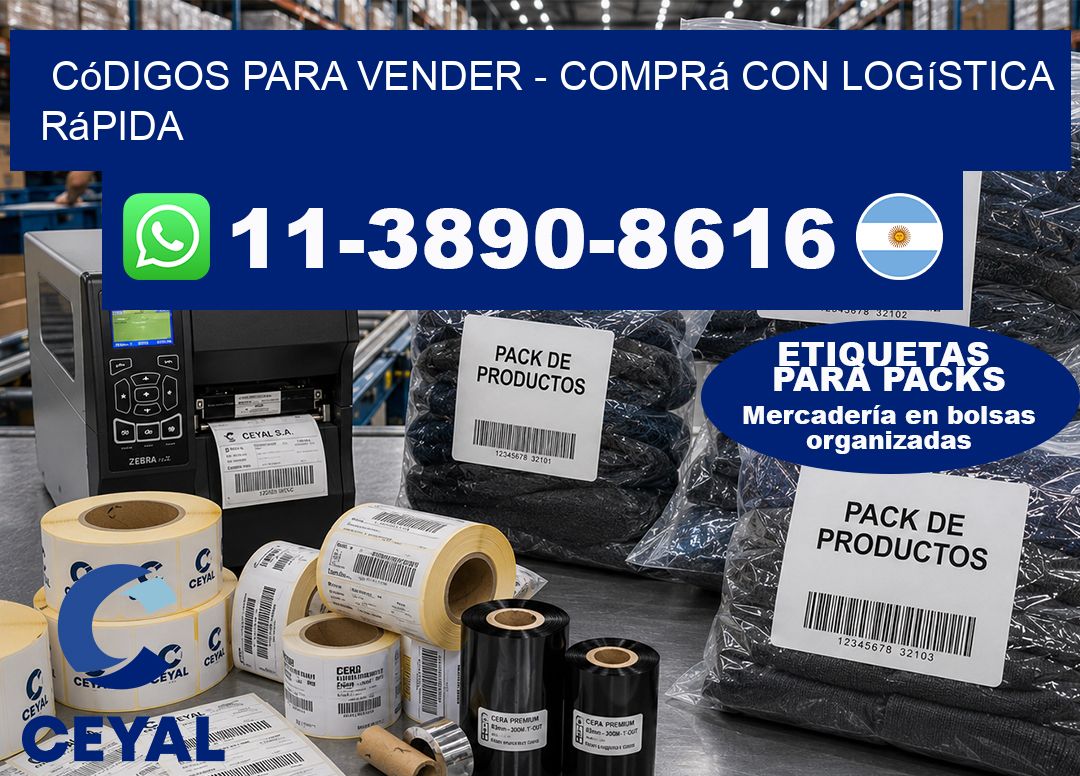 Códigos para vender - Comprá con logística rápida
