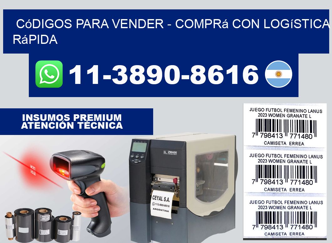 Códigos para vender - Comprá con logística rápida