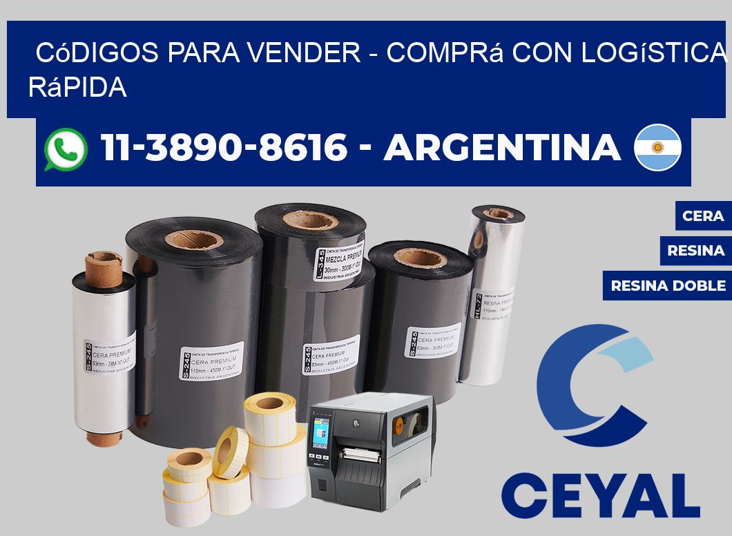 Códigos para vender - Comprá con logística rápida