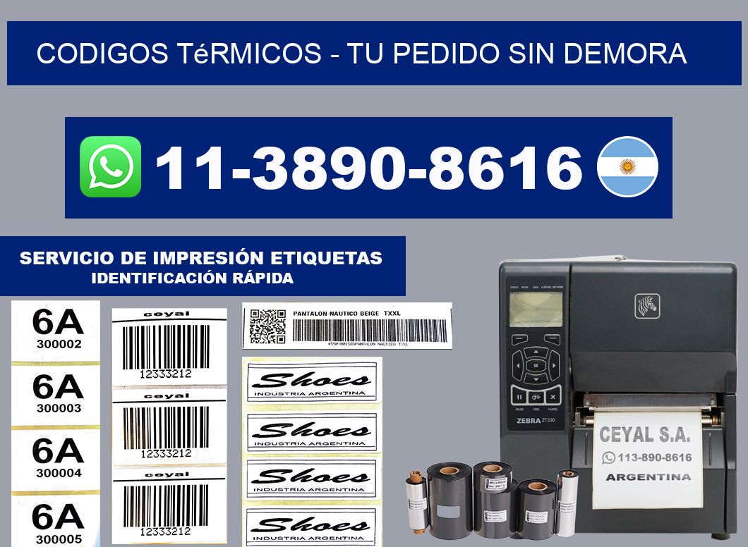 Codigos térmicos - Tu pedido sin demora