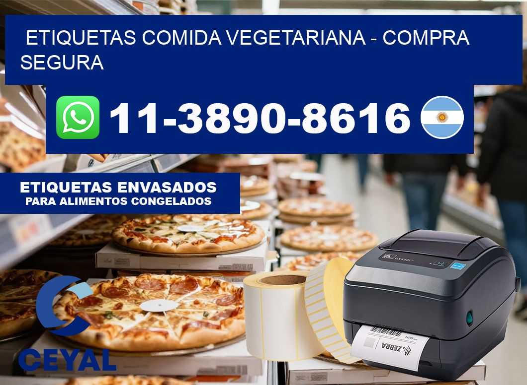 ETIQUETAS COMIDA VEGETARIANA - Compra segura