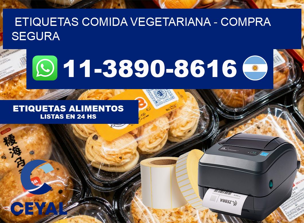 ETIQUETAS COMIDA VEGETARIANA – Compra segura