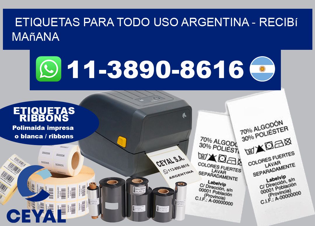 ETIQUETAS PARA TODO USO ARGENTINA – recibí mañana