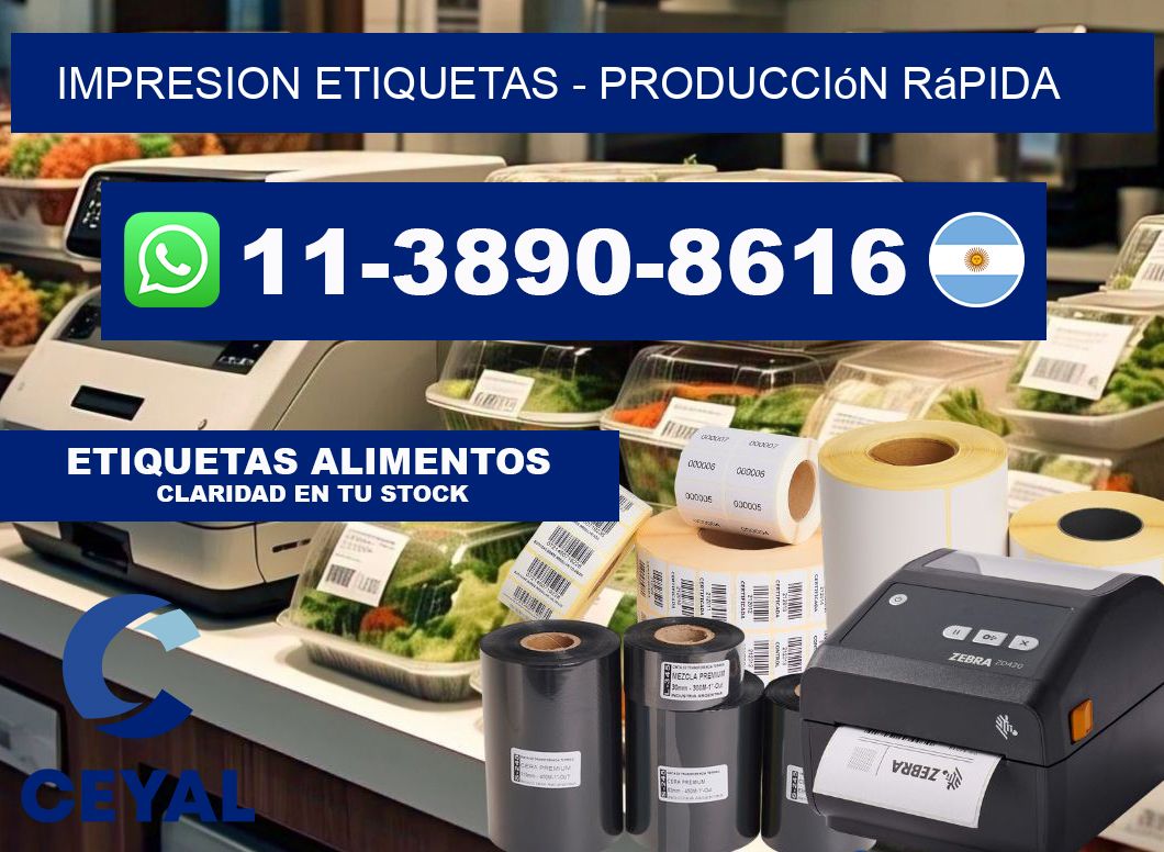 IMPRESION ETIQUETAS - Producción rápida