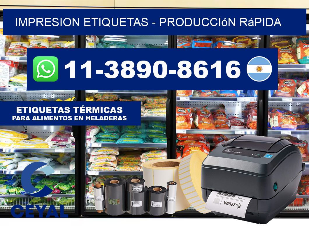 IMPRESION ETIQUETAS - Producción rápida