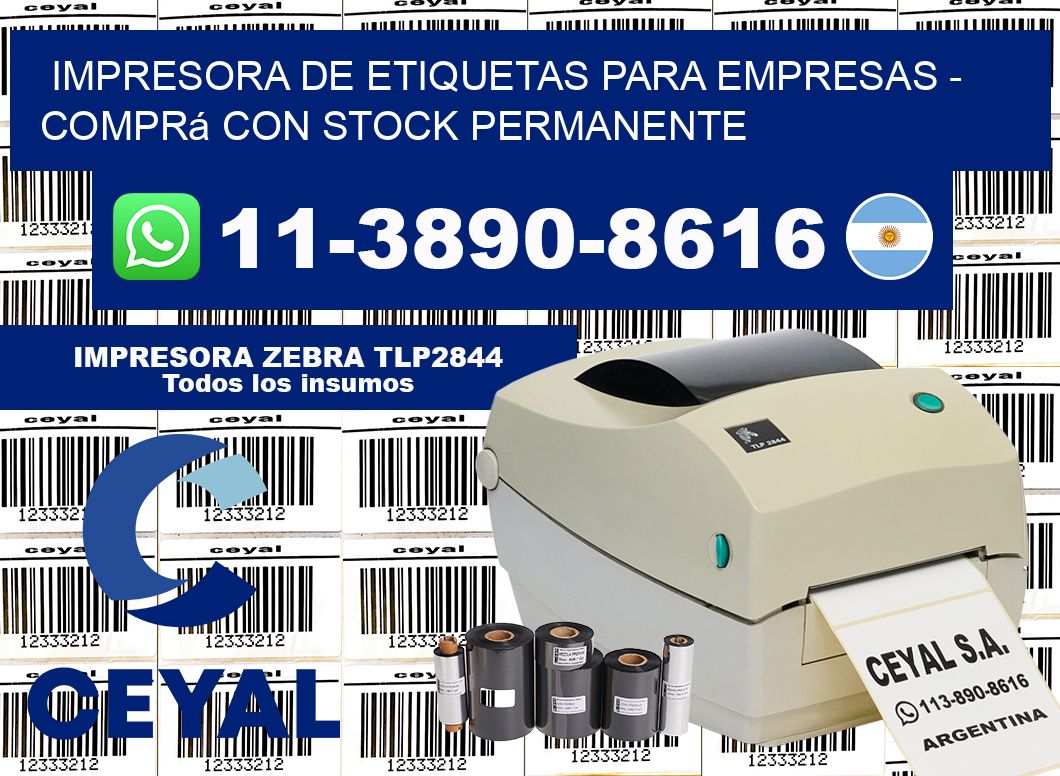 IMPRESORA DE ETIQUETAS PARA EMPRESAS - Comprá con stock permanente