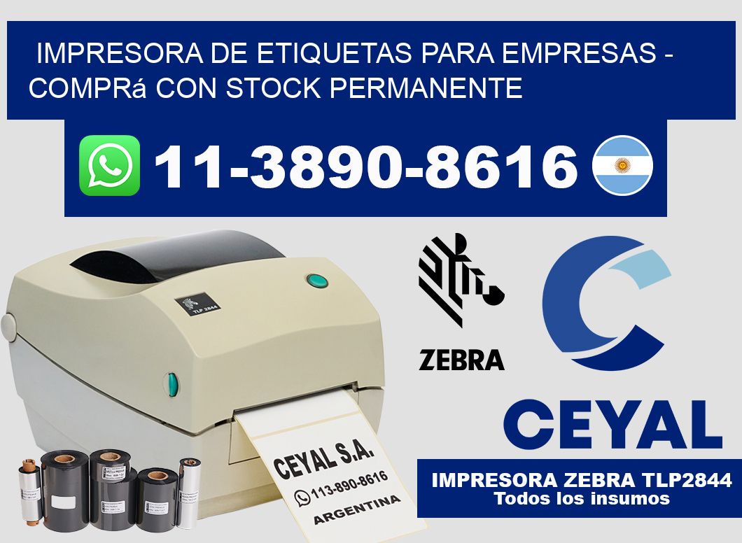 IMPRESORA DE ETIQUETAS PARA EMPRESAS - Comprá con stock permanente