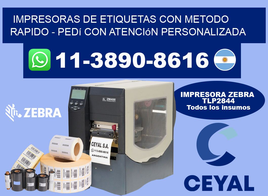 IMPRESORAS DE ETIQUETAS CON METODO RAPIDO - Pedí con atención personalizada