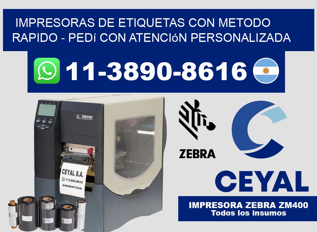 IMPRESORAS DE ETIQUETAS CON METODO RAPIDO - Pedí con atención personalizada