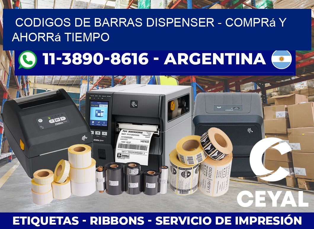 codigos de barras dispenser – Comprá y ahorrá tiempo