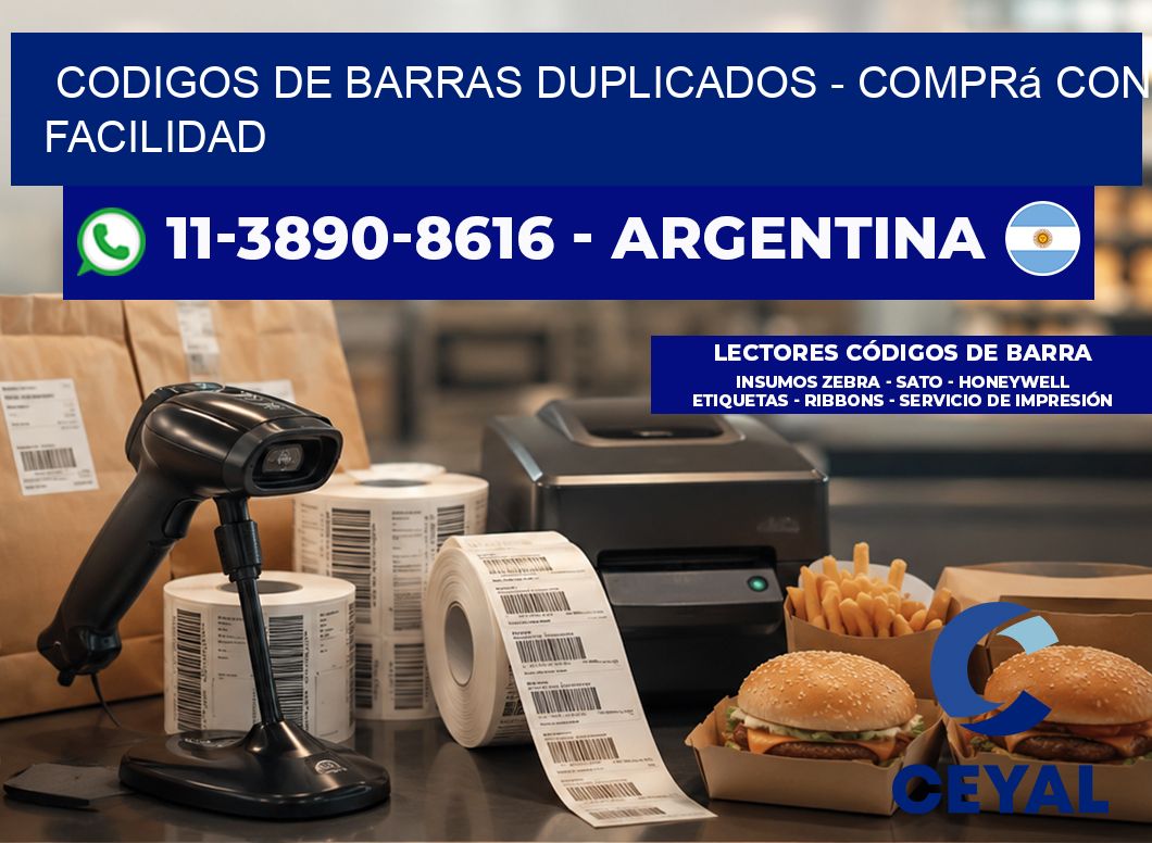 codigos de barras duplicados - Comprá con facilidad