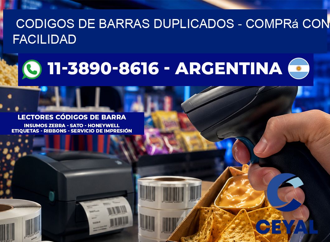 codigos de barras duplicados - Comprá con facilidad