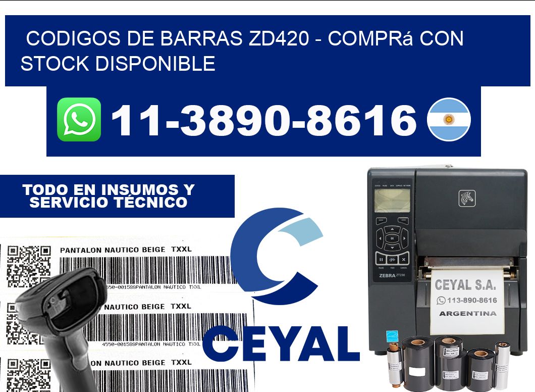 codigos de barras zd420 - Comprá con stock disponible