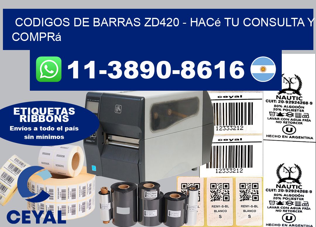codigos de barras zd420 - Hacé tu consulta y comprá