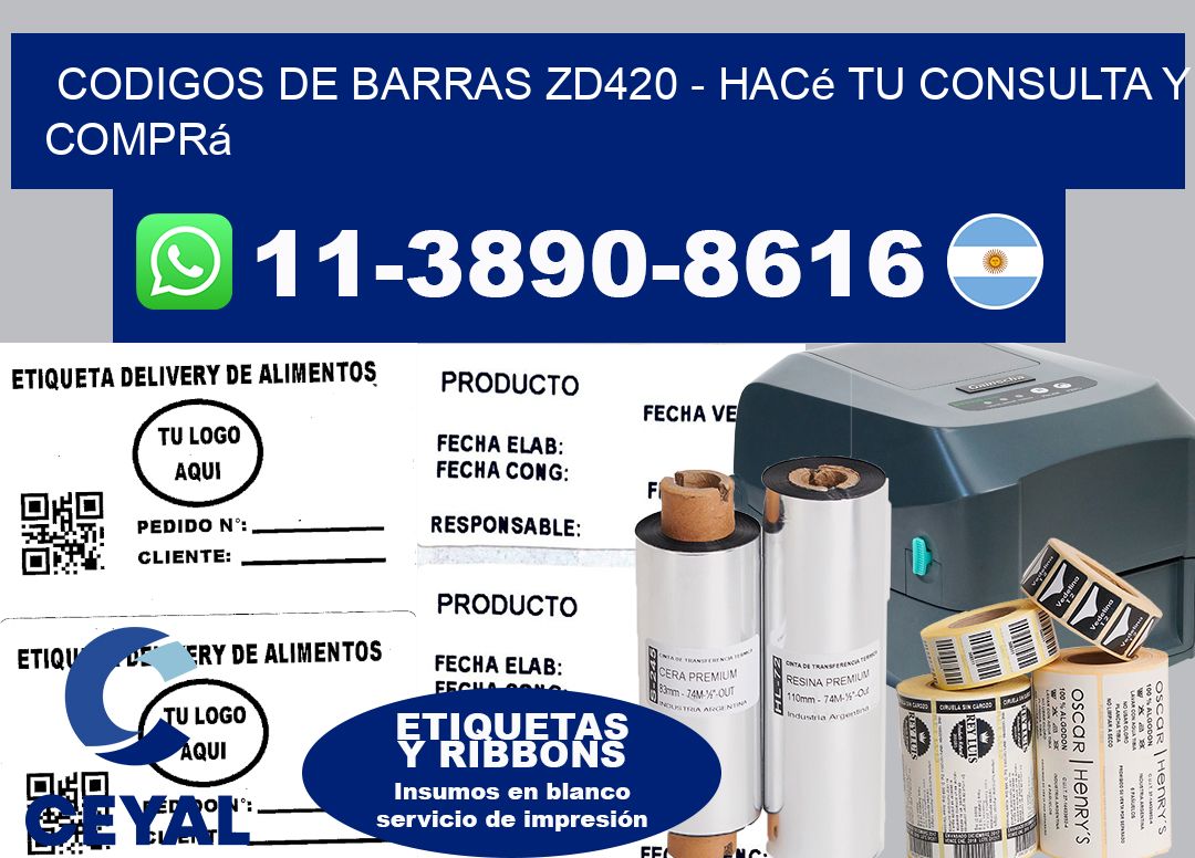 codigos de barras zd420 - Hacé tu consulta y comprá