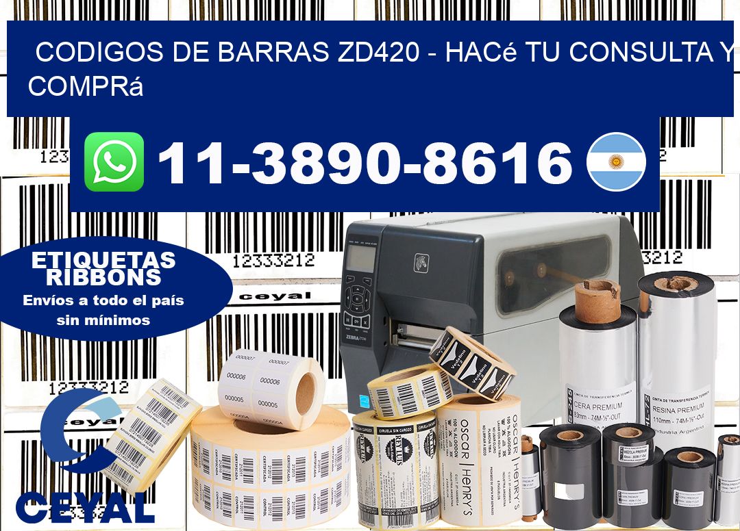 codigos de barras zd420 – Hacé tu consulta y comprá