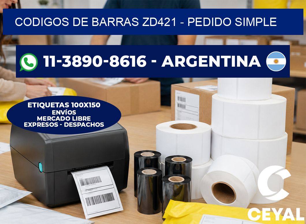 codigos de barras zd421 - Pedido simple