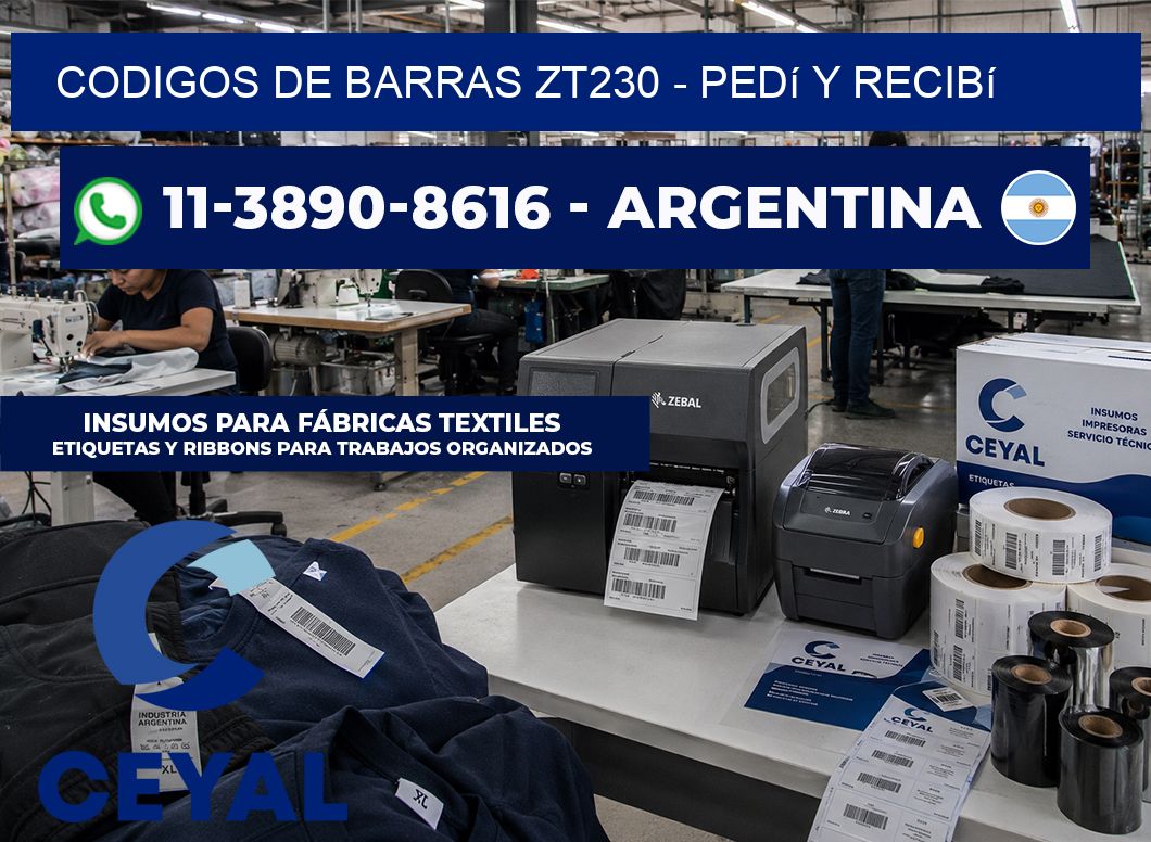 codigos de barras zt230 - Pedí y recibí