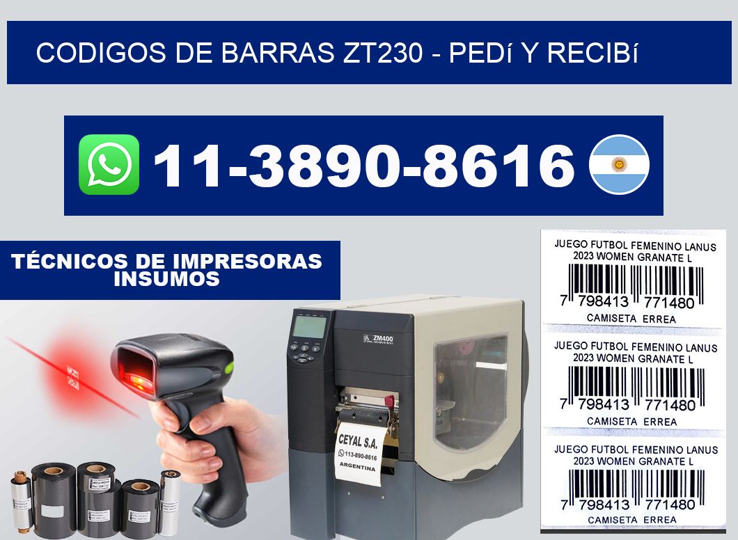 codigos de barras zt230 - Pedí y recibí